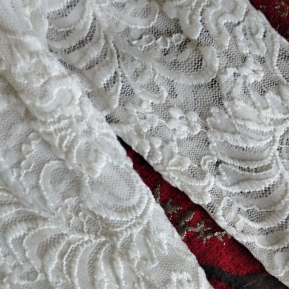 ABERCROMBIE & FITCH LONG SLEEVE LACE OVERLAY TOP SZ SM - Picture 5 of 8